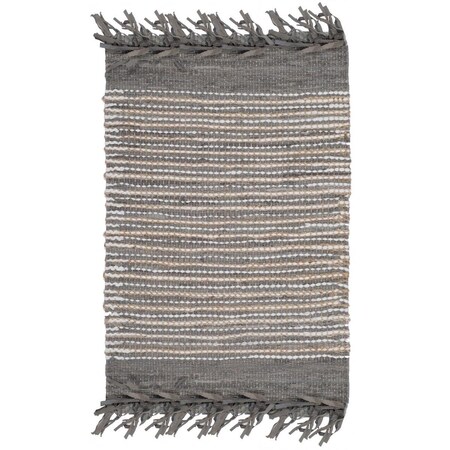 Safavieh Vintage Leather Hand Woven Large Rectangle Area Rug Grey & Multicolor - 8 x 10 ft. VTL373A-8